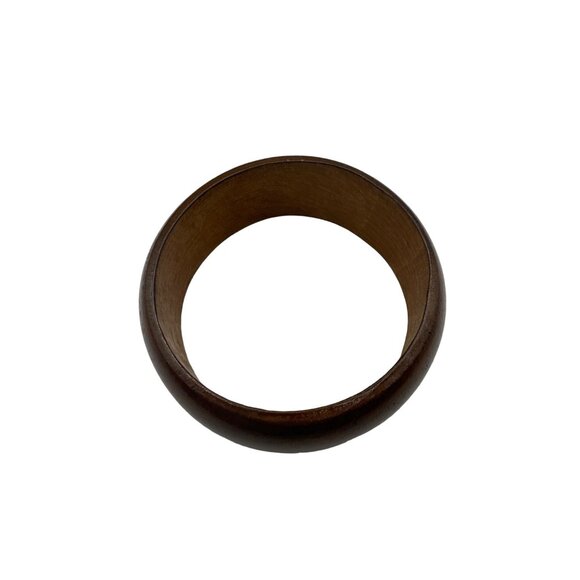 Vintage Handcrafted Wooden Bangle Bracelet - Picture 3 of 4